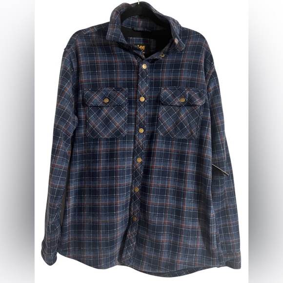 NWT Lee Button Up Fleece Flannel - Picture 1 of 11